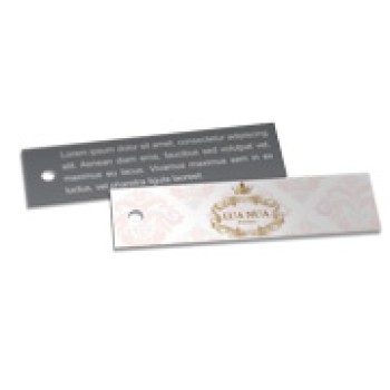 TAGS TAGS ESPECIAIS COUCHE 250G VERNIZ UV TOTAL FR 91X25MM Colorido frente e preto e branco verso - 2000 un.