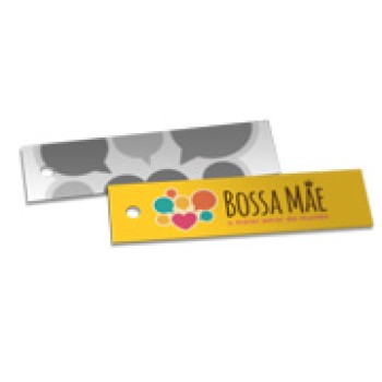 TAGS TAGS ESPECIAIS COUCHE 250G VERNIZ UV TOTAL FR 91X25MM Colorido frente e preto e branco verso - 3000 un.