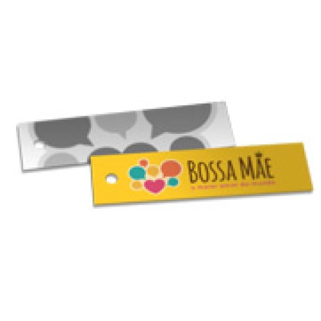 TAGS TAGS ESPECIAIS COUCHE 250G VERNIZ UV TOTAL FR 91X25MM Colorido frente e preto e branco verso - 3000 un.
