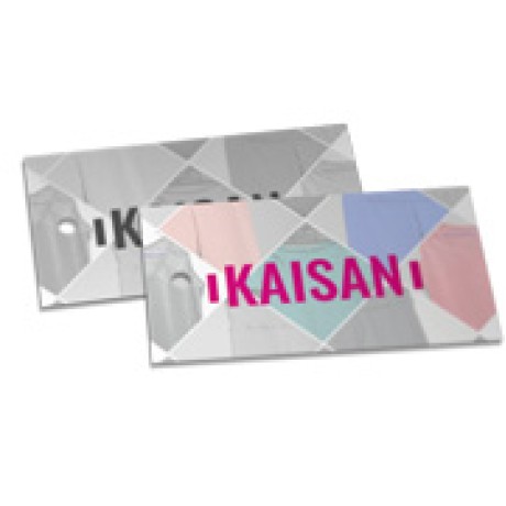 TAGS TAGS ESPECIAIS COUCHE 250G VERNIZ UV TOTAL FR 91X51MM Colorido frente e preto e branco verso - 1500 un.
