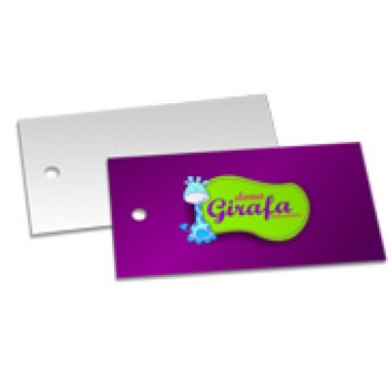 TAGS TAGS ESPECIAIS COUCHE 250G VERNIZ UV TOTAL FR 91X51MM Colorido frente - 500 un.