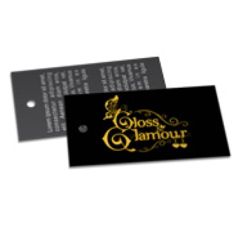 TAGS TAGS ESPECIAIS COUCHE 250G VERNIZ UV TOTAL FR 91X51MM Colorido frente e preto e branco verso - 1000 un.