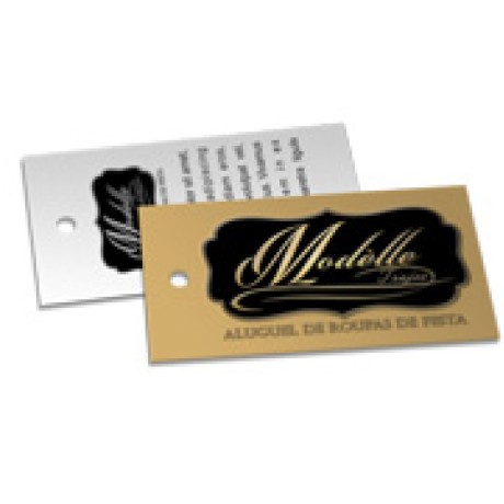 TAGS TAGS ESPECIAIS COUCHE 250G VERNIZ UV TOTAL FR 91X51MM Colorido frente e preto e branco verso - 500 un.