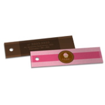 TAGS TAGS ESPECIAIS COUCHE 300G LAM FOSCA E HOTSTAMPING 91X25MM Colorido frente e verso - 1000 un.