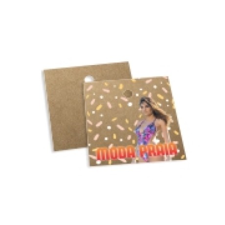 TAGS TAGS ESPECIAIS KRAFT 300G SEM VERNIZ 45X51MM Colorido frente - 100 un.