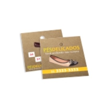 TAGS TAGS ESPECIAIS KRAFT 300G SEM VERNIZ 45X51MM Colorido frente e verso - 250 un.