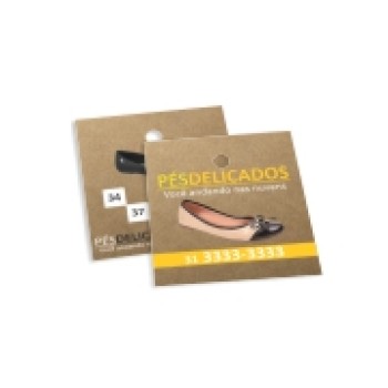 TAGS TAGS ESPECIAIS KRAFT 300G SEM VERNIZ 45X51MM Colorido frente e preto e branco verso - 250 un.