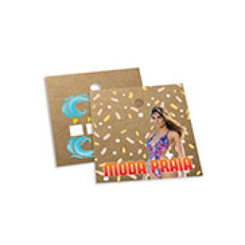 TAGS TAGS ESPECIAIS KRAFT 300G SEM VERNIZ 45X51MM Colorido frente e verso - 1000 un.