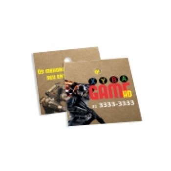 TAGS TAGS ESPECIAIS KRAFT 300G SEM VERNIZ 45X51MM Colorido frente e verso - 50 un.