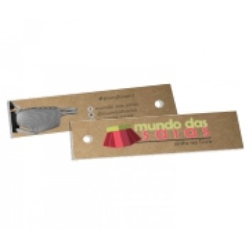 TAGS TAGS ESPECIAIS KRAFT 300G SEM VERNIZ 91X25MM Colorido frente e preto e branco verso - 50 un.
