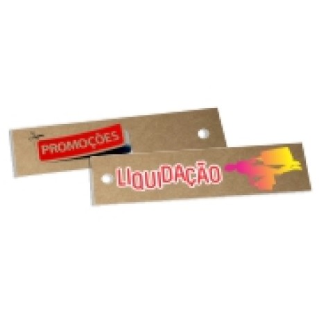TAGS TAGS ESPECIAIS KRAFT 300G SEM VERNIZ 91X25MM Colorido frente e verso - 250 un.