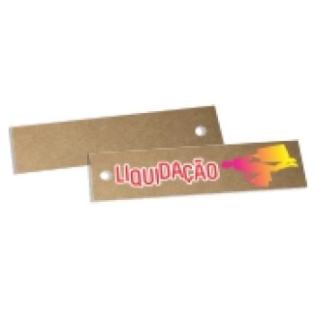 TAGS TAGS ESPECIAIS KRAFT 300G SEM VERNIZ 91X25MM Colorido frente - 250 un.