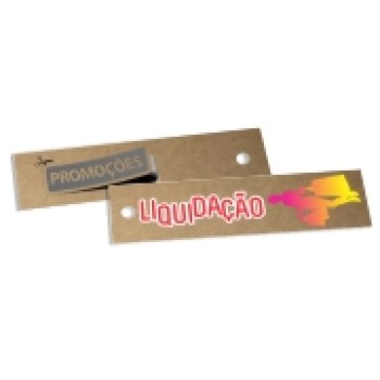 TAGS TAGS ESPECIAIS KRAFT 300G SEM VERNIZ 91X25MM Colorido frente e preto e branco verso - 250 un.