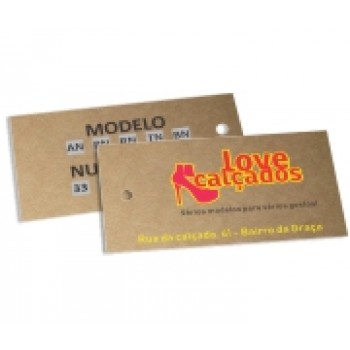 TAGS TAGS ESPECIAIS KRAFT 300G SEM VERNIZ 91X51MM Colorido frente e preto e branco verso - 50 un.