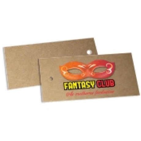 TAGS TAGS ESPECIAIS KRAFT 300G SEM VERNIZ 91X51MM Colorido frente - 100 un.