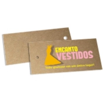 TAGS TAGS ESPECIAIS KRAFT 300G SEM VERNIZ 91X51MM Colorido frente - 250 un.