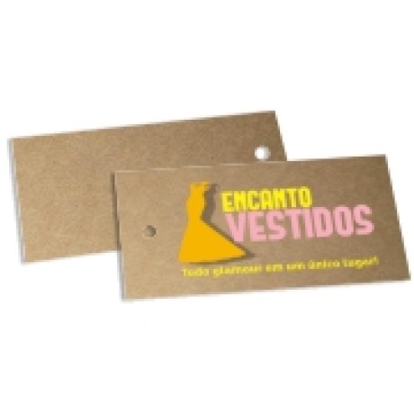TAGS TAGS ESPECIAIS KRAFT 300G SEM VERNIZ 91X51MM Colorido frente - 250 un.