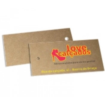 TAGS TAGS ESPECIAIS KRAFT 300G SEM VERNIZ 91X51MM Colorido frente - 50 un.