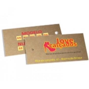 TAGS TAGS ESPECIAIS KRAFT 300G SEM VERNIZ 91X51MM Colorido frente e verso - 50 un.