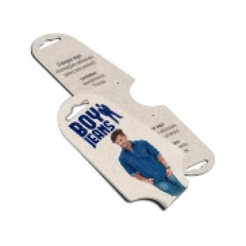 TAGS TAGS ESPECIAIS RECICLATO 250G SEM VERNIZ 182X51MM Colorido frente e preto e branco verso - 100 un.