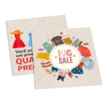 TAGS TAGS ESPECIAIS RECICLATO 250G SEM VERNIZ 91X102MM Colorido frente e verso - 250 un.