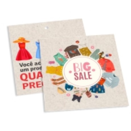TAGS TAGS ESPECIAIS RECICLATO 250G SEM VERNIZ 91X102MM Colorido frente e verso - 250 un.