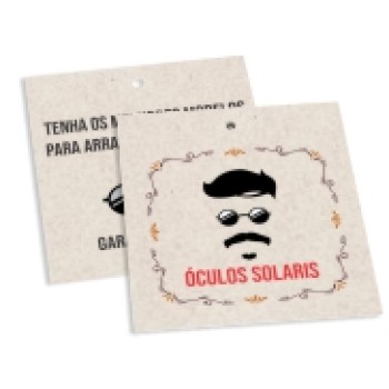 TAGS TAGS ESPECIAIS RECICLATO 250G SEM VERNIZ 91X102MM Colorido frente e preto e branco verso - 50 un.