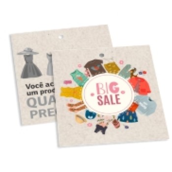 TAGS TAGS ESPECIAIS RECICLATO 250G SEM VERNIZ 91X102MM Colorido frente e preto e branco verso - 250 un.
