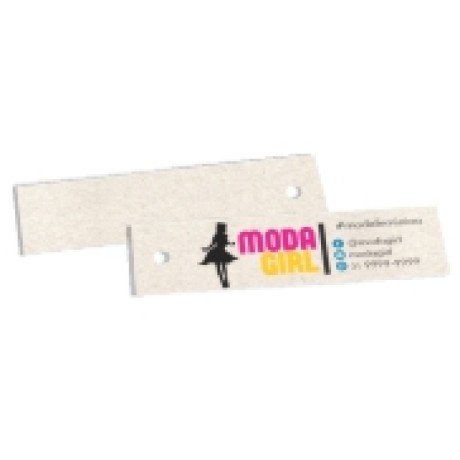 TAGS TAGS ESPECIAIS RECICLATO 250G SEM VERNIZ 91X25MM Colorido frente - 100 un.
