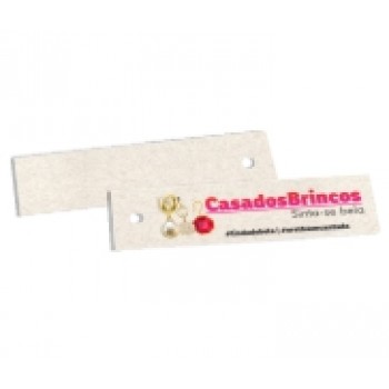 TAGS TAGS ESPECIAIS RECICLATO 250G SEM VERNIZ 91X25MM Colorido frente - 50 un.