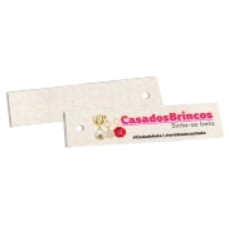 TAGS TAGS ESPECIAIS RECICLATO 250G SEM VERNIZ 91X25MM Colorido frente - 50 un.