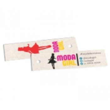 TAGS TAGS ESPECIAIS RECICLATO 250G SEM VERNIZ 91X25MM Colorido frente e verso - 100 un.