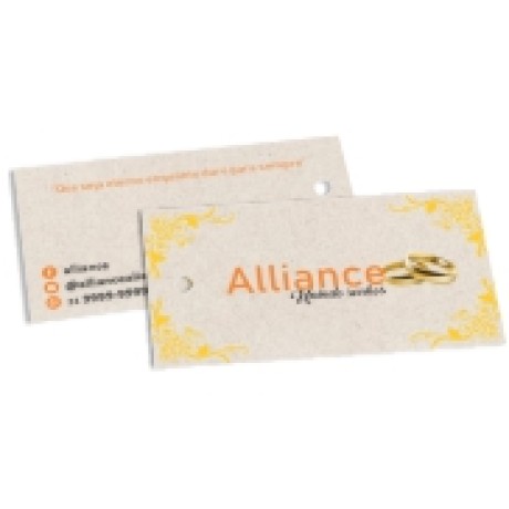 TAGS TAGS ESPECIAIS RECICLATO 250G SEM VERNIZ 91X51MM Colorido frente e verso - 100 un.
