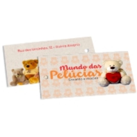 TAGS TAGS ESPECIAIS RECICLATO 250G SEM VERNIZ 91X51MM Colorido frente e verso - 250 un.