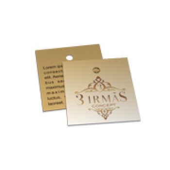 TAGS TAGS PADRAO FURO COUCHE 250G VERNIZ UV TOTAL FR 45X51MM Colorido frente e verso - 3000 un.