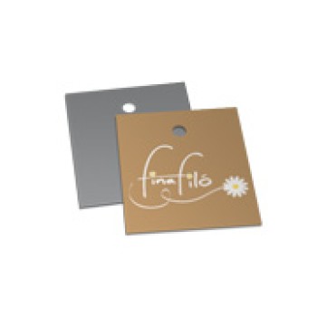 TAGS TAGS PADRAO FURO COUCHE 250G VERNIZ UV TOTAL FR 45X51MM Colorido frente e preto e branco verso - 1000 un.