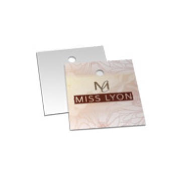 TAGS TAGS PADRAO FURO COUCHE 250G VERNIZ UV TOTAL FR 45X51MM Colorido frente - 1000 un.