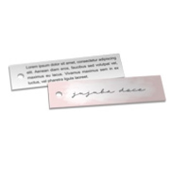 TAGS TAGS PADRAO FURO COUCHE 250G VERNIZ UV TOTAL FR 91X25MM Colorido frente e preto e branco verso - 2000 un.