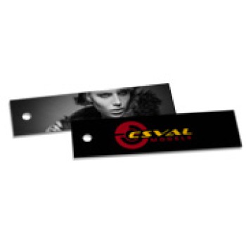 TAGS TAGS PADRAO FURO COUCHE 300G FOSCA VERNIZ LOCALIZADO FRENTE 91X25MM Colorido frente e preto e branco verso - 1000 un.