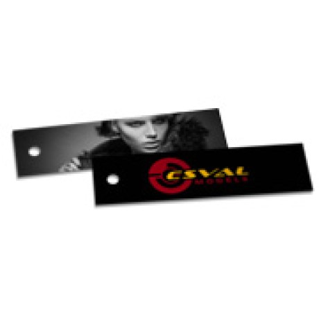 TAGS TAGS PADRAO FURO COUCHE 300G FOSCA VERNIZ LOCALIZADO FRENTE 91X25MM Colorido frente e preto e branco verso - 1000 un.