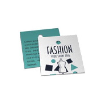 TAGS TAGS PADRAO FURO COUCHE 300G VERNIZ UV TOTAL FRENTE 45X51MM Colorido frente e verso - 1000 un.